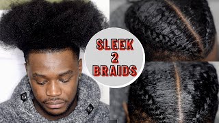 GET THAT SLEEK BRAID UP LOOK! 🔥 | Two Cornrow/Braid Hairstyle for Men!