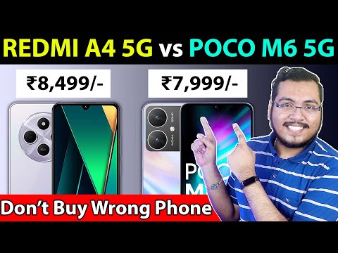 🔥 REDMI A4 5G vs POCO M6 5G - Best 5G Smartphone Under ₹8000