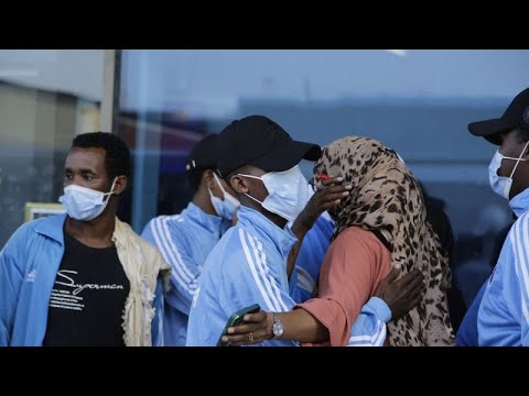 Somali migrant boat accident survivors arrive home in Mogadishu