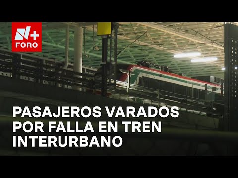 Tren Interurbano sufre falla mecánica y deja varados a más de 300 pasajeros - En Una Hora