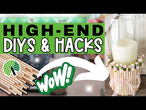 LOOK what I made with Dollar Tree Dowel Rods!  High-End Home Decor DIYS on a Budget! (Easy DIYs)