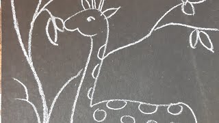 Draw a giraffe with pencil #art #easy #video