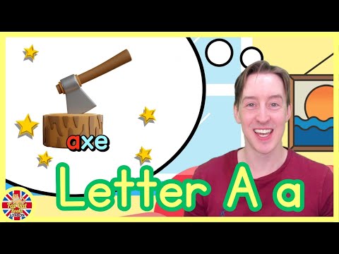 Learn Letter A-A is for Apple-Phonics sounds of Alphabet-colours-numbers-toddlers learning video