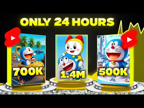 I Tried Doraemon Shorts For 24 Hours (Monetization Challenge 😍)