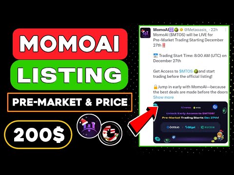 Momoai Pre-Market Price And Snapshot Update 😱 Momoai Listing Date 🤑 Momoai Funding and Supply 💸