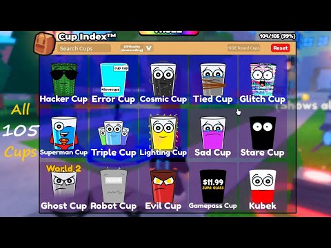 Find The Cups *How to get All 105 Cups and Badges* Roblox