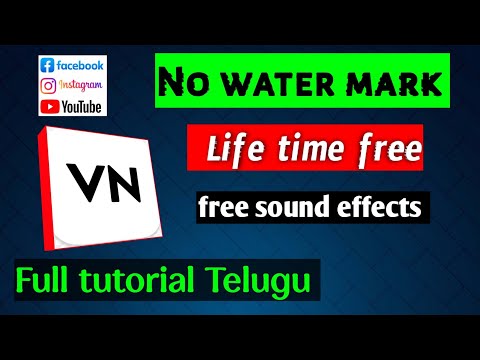 Free VN 🤷no water mark 🧠👉 video editing|| vn editing tutorial in Telugu