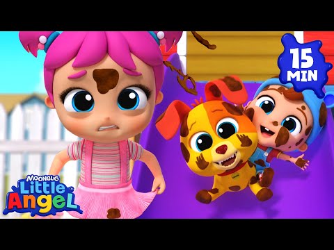 The Mud is Everywhere! | Little Angel And Friends Kid Songs