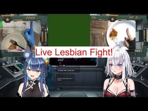 Cute Lesbian Couple Fight Live on Stream