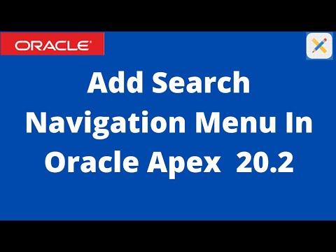 Add Search Navigation Menu In Oracle Apex 20.2