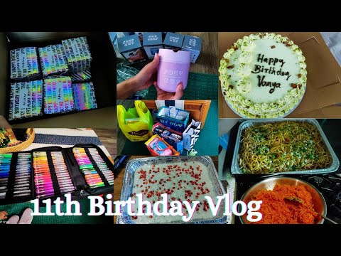 How we Celebrated my daughter's B'day 🥳🥳 | Gift's 🎁, Rasmalai Cake, Homemade Food