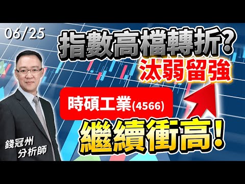 2024/06/25  指數高檔轉折? 汰弱留強，時碩工業(4566)繼續衝高! 錢冠州分析師