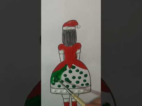 Christmas colour mixing art.#satisfying #art#drawing#trending#painting #youtube#ytshorts#shortvideo.