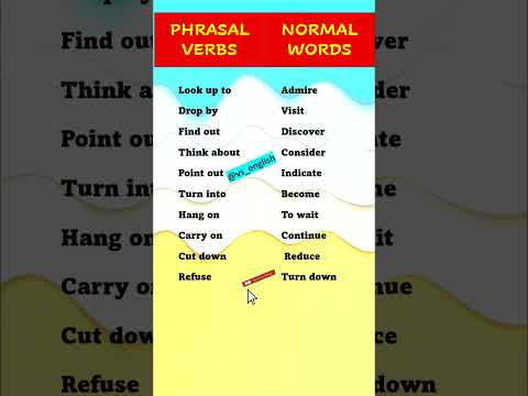 10 Important Phrasal Verbs with meanings #phrasalverbs #phrases  #englishgrammar #shorts VS ENGLISH