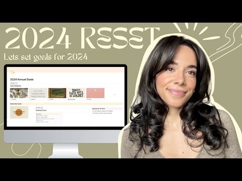 MY 2024 GOALS | 2023 goal reflection, setting up my 2024 Notion template!