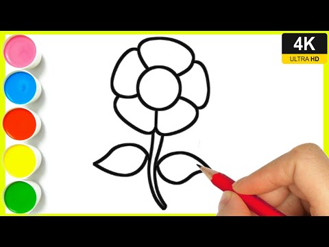 flower drawing kaise banate hain / how to draw flower / easy step by step flower drawing / By Arya