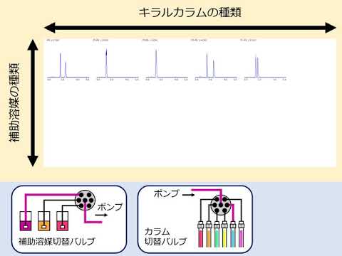 補助溶媒とカラムの最適条件探索