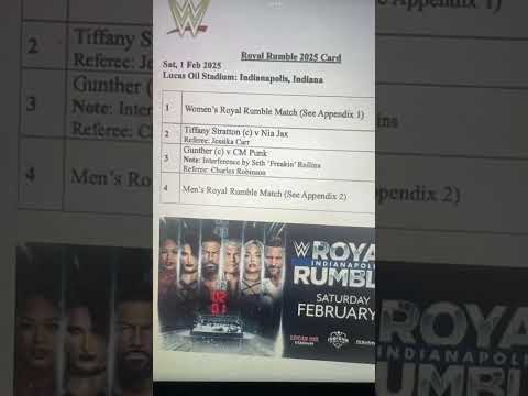 ‘Leaked’ 2025 Royal Rumble Card #shorts