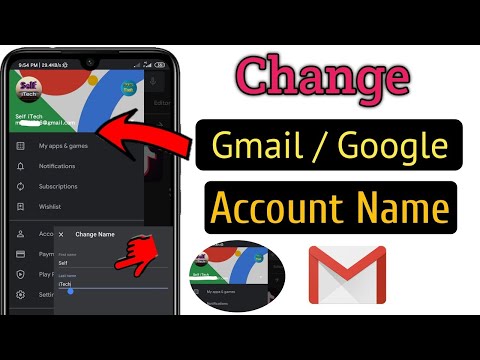 how to change your google account name on android