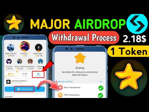 Major Claim Rewards Airdrop Token | Major Token claim | Major New Update | Major Token Withdrawal