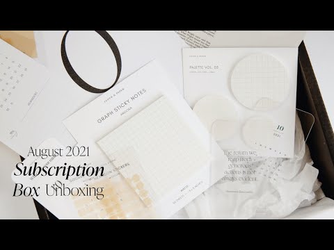 August 2021 Penspiration and Planning + Stationery Subscription Box Unboxing | Cloth & Paper