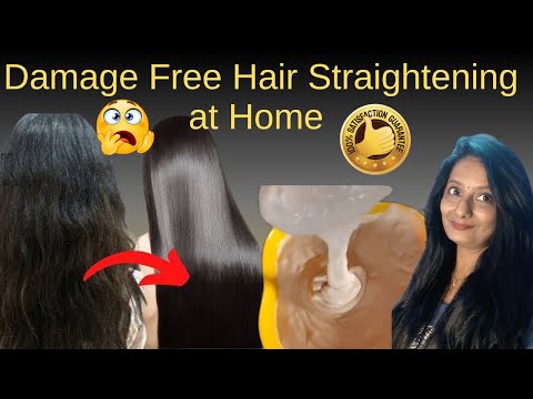 DAMAGE free Hair Straightening At Home|how to straighten hair permanently at home|Auro's Beauty Care