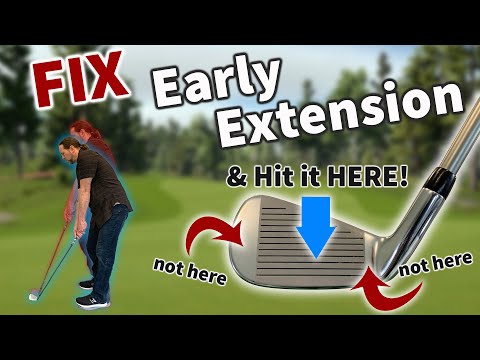 How to Fix Early Extension in the Golf Swing &Hit the Middle of the Club Face!