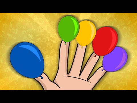 Colors Finger Family Song - Learn Colors With Balloons - Kids Songs With Lyrics