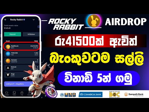 Rocky rabbit airdrop withdraw | rocky rabbit airdrop sinhala  | telegram airdrop sinhala