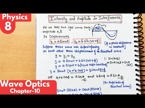 8) Amplitude of resultant wave in interference| Wave optics Class12 Physics| Physics Neet, Jee