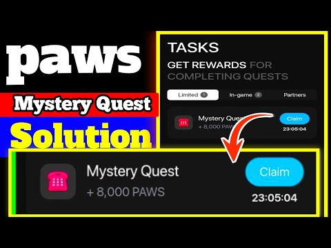 paws new task solution| paws 3-12-2024 Mystery Quest solution|paws mystery Quest solution