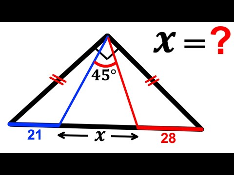 Can you find the length X? | (How to think outside the Box) | #math #maths | #geometry