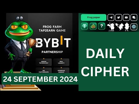 Frog 🐸 Farm Daily Cipher 24 September 2024 | Crypto Airdrop