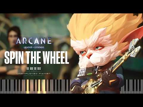 Spin The Wheel from Arcane Season 2 (Piano tutorial and Karaoke)