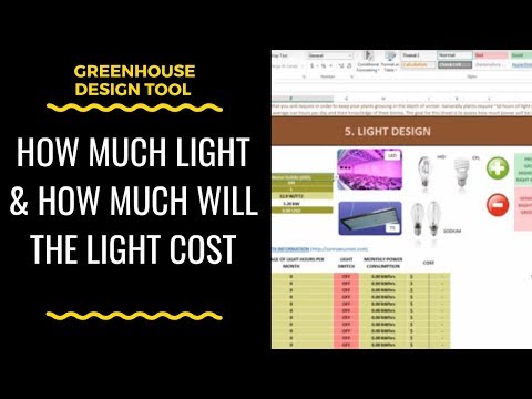 Light Design and light cost for your passive solar greenhouse