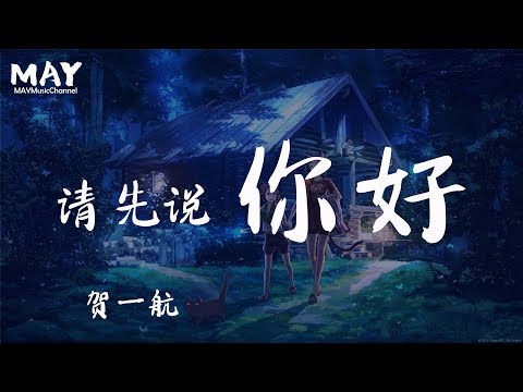 贺一航 请先说你好 ( 抖音热歌 抖音 tiktok )  【 我怕控制不住就会给你拥抱 】动态歌词lyrics