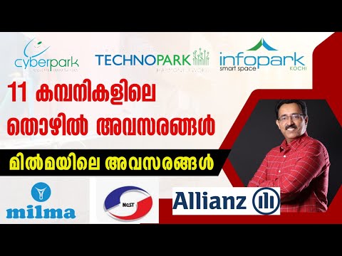 TECHNOPARK, INFOPARK & CYBERPARK COMPANIES HIRING,MILMA RECRUITMENT|CAREER PATHWAY|Dr.BRIJESH JOHN