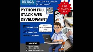 Python Full Stack Web Dev Course | New Batch 24th Mar 2025 | DurgaSoft