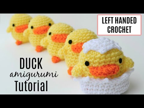 LEFT HANDED CROCHET Duck Tutorial 🐤 for Beginner