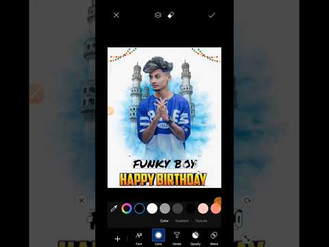 birthday banner editing #hyderabadmodels #chandueditz #trending #picsart #shorts #shortsvideo