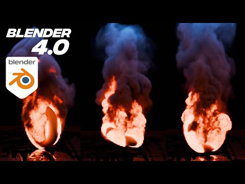 Realistic Fire Tutorial in Blender 4.0 #blender3d