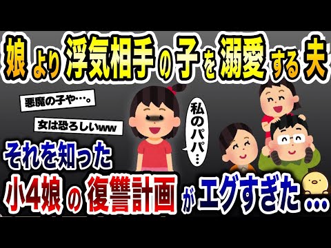 娘より浮気相手の子供を溺愛する夫→それに気づいた小４娘が浮気夫に最高にスカッとする復讐計画を決行…【2ch修羅場スレ・ゆっくり解説】