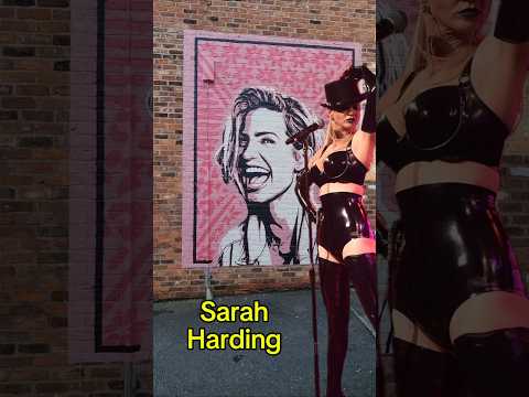 Street Art Tribute to Sarah Harding. Girls Aloud. Stockport. Manchester.