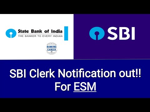 SBI Clerical Notification out II For ESM