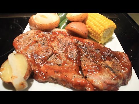 Awesome Baked Pork Steaks w/ Red Potatoes ~ Easy