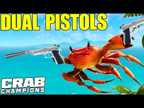 Very GREEDY Dual Pistol Run! | Crab Champions Dual Pistol Gameplay / Showcase