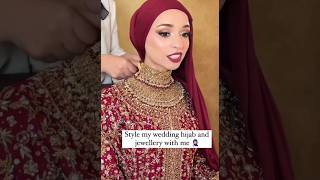 Style wedding bride hijab and jewellery