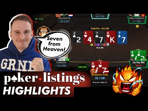 Bencb gets blessed by a holy seven in 10k GGMillions! Online Poker Highlights!