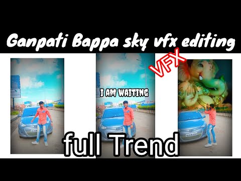 Ganesh Chaturshi special VFX Tutorial Sky me Photo kaise lagaye ganapati trending VFX Reel editing