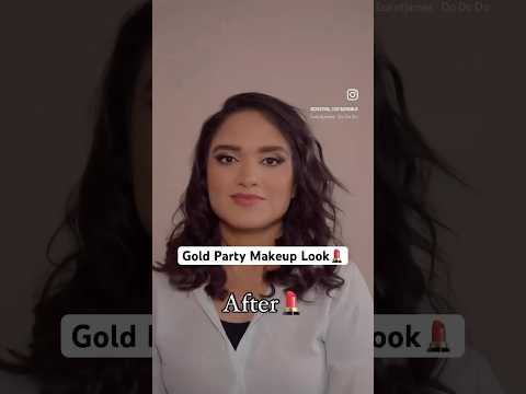 Gold Party Makeup Look #makeuptransformation #makeup #shorts